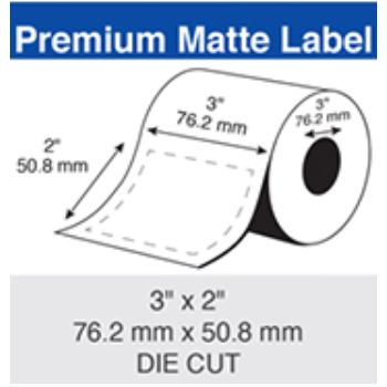  Epson Inkjet Label Roll 76.2mm X 50.8mm x 76mm TM-C7500 CW-C6010 CW-C6510 CW-C8010 Paper Matte