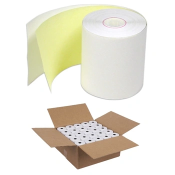 76mm x 76mm Two Ply Carbonless Bond Rolls (Box of 48 rolls)