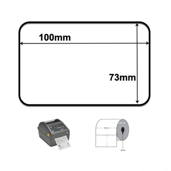 Cabinetry Label Rolls - 100mm wide x 73mm High Removable Direct Thermal Perforated