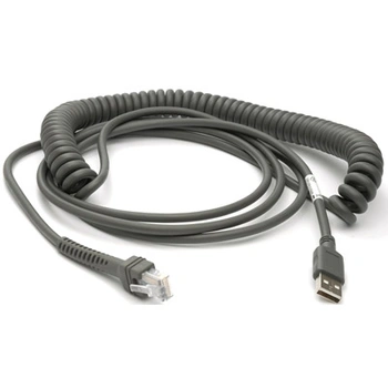 Zebra Cable - USB: Series A Connector, 9Ft. (2.8M) Coiled