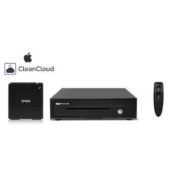 CleanCloud iOS POS Bundle - Receipt Printer, 2D Scanner, Cash Drawer