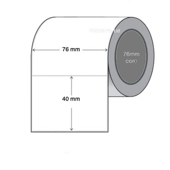 Thermal Transfer Labels 76mm x 40mm x 76mm Core (100,000) Polypropolyne Permanent Gloss Adhesive