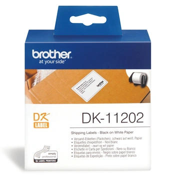Brother DK-11202 White Shipping / Name Badge Label - 62mm x 100mm (3 Rolls of 300)