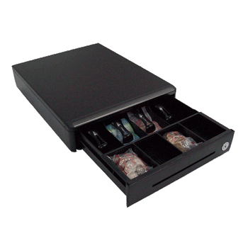 Black SAM4S Small Cash Drawer with 24V Solenoid