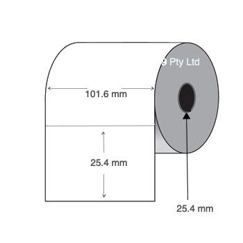 Direct Thermal Labels 101.6mm x 25.4mm ( Rolls of 2,340 LPR) 10010045