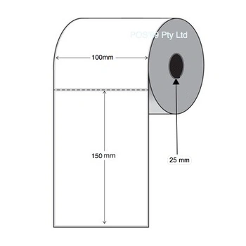 Direct Thermal Shipping Labels 100mm x 150mm x 25mm Core (5 Rolls of 400) Perforated White or Yellow