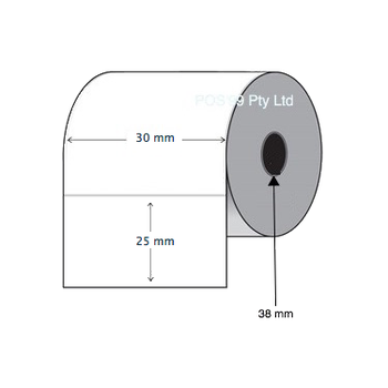 Direct Thermal Labels 30mm x 25mm Removable (Rolls of 2,000)