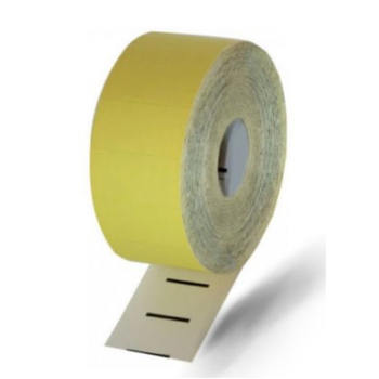 Direct Thermal Yellow Ticket / Data Strip 40mm Width x 25mm High (4 Rolls or 10 Rolls)