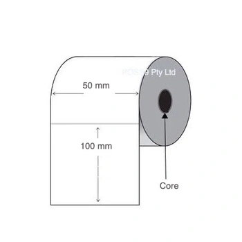 Direct Thermal Labels 50mm x 100mm x 19mm Core (12 Rolls of 100) Permanent Mobile