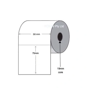 Direct Thermal Labels 50mm x 75mm x 19mm Core (24 Rolls of 100) Permanent Mobile