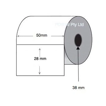 Direct Thermal Labels 50mm x 28mm (6 rolls of 1,000) Synthetic