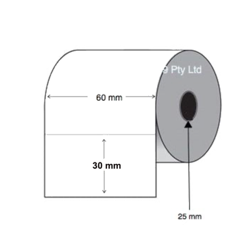 Direct Thermal Labels 60mm x 30mm (8 Rolls of 1,000)