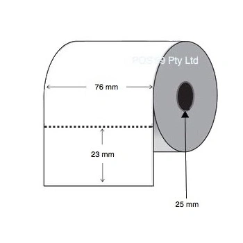 Direct Thermal Labels 76mm x 23mm (4 Rolls of 2,500)