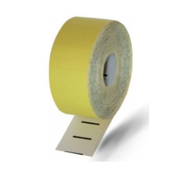 Direct Thermal Ticket / Data Strip 80mm x 38mm - Black Mark - Yellow