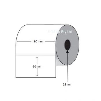 Direct Thermal Labels 80mm x 50mm x 25mm Core (10 rolls of 1,000)
