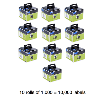 Dymo Multi-Purpose Retail Labels (10 Rolls of 1,000 = 10,000 Labels) 57mm x 32mm Removable White