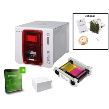 Evolis Zenius Expert Single Sided ID Card Printer Kit USB Ethernet