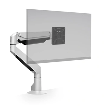 Human Active Technology HAT Monitor Arm E2 Single with Top Down Clamp - White (From 1.7kg Flat to 7.2kg Curved)