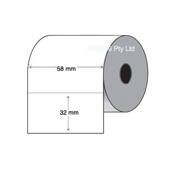 Epos Now Compatible Barcode Labels 58x32 - 3 Rolls - 6,000 labels
