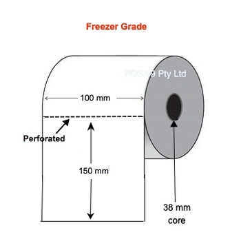 Direct Thermal Labels 100mm x 150mm (6 Rolls of 350) Freezer Grade
