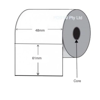 SATO FX3-LX Labels 48mm x 61mm x 26mm Core (Rolls of 370) White
