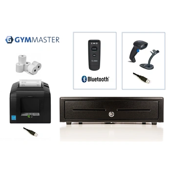 GymMaster POS Bundle No.01  - USB Receipt Printer, Scanner, Cash Drawer, Optional Paper