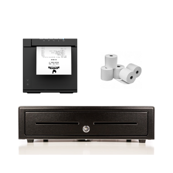 Hike POS Bundle No. 2 - Epson TM-M30iii Bluetooth Receipt Printer, Cash Drawer, Paper