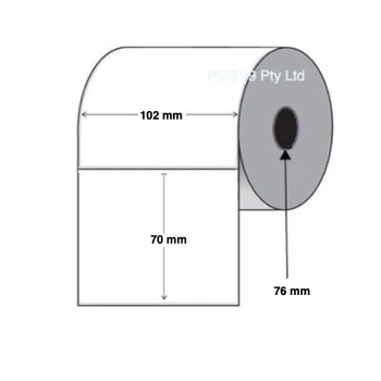 Inkjet Labels 102mm W x 70mm H x 76mm CW-8010 (2 Rolls of 900 Labels Per Roll)
