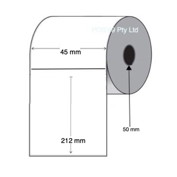 Inkjet Labels 45mm Wide x 212mm High x 50mm Core (Rolls of 150)