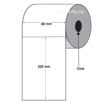 Inkjet Labels 60mm x 220mm x 76mm Synthetic Matte - 500 LPR TM-C7500 CW-C8010