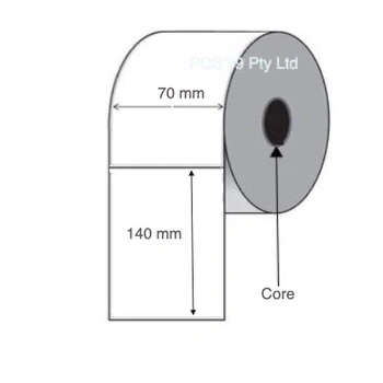 Inkjet Labels 70mm W x 140mm H x 38mm (50 Rolls of 200) Synthetic Matte