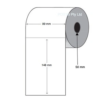 Inkjet Labels 99mm x 148mm x 50mm Core (4 rolls of 250) Perforated Paper Matte