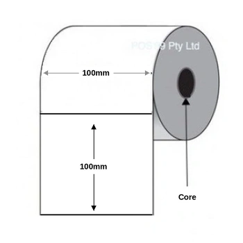 Colour Inkjet Label Rolls, Paper Matt Removable, 100mm x 100mm, 400 Labels Per Roll, 50mm Core