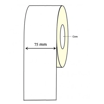Inkjet Continuous Label Roll - 75mm X 30 Meter Long Permanent (4 Rolls) Epson TM-C3500 C4010 