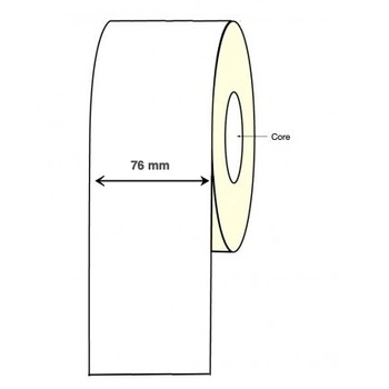 Inkjet Continuous Label Roll - 76mm X 30 Meter Long Permanent (4 Rolls) Epson TM-C3500 C4010 