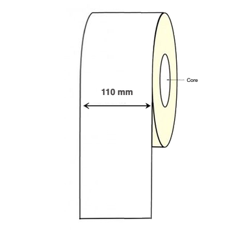Inkjet Continuous Label Roll - 110mm X 60 Meter Long Permanent (2 Rolls) Epson CW-C6500