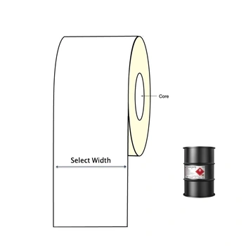 INKJET Synthetic Continuous Label Rolls for Drums or Containers