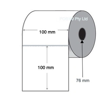 Inkjet Labels 100mm x 100mm x 76mm Core (Rolls of 650 LPR)
