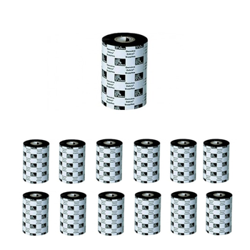 Thermal Transfer Ribbon Wax Resin 57mm x 74m Zebra 3300 (box of 12) TLP2824Plus J3300BK05707