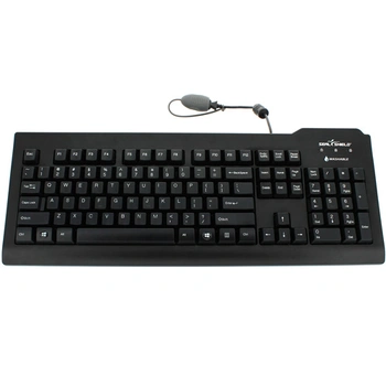 Seal Shield Silver Seal Medical Keyboard 104 Key IP68 Black USB
