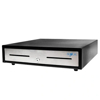 Senor Large Cash Drawer For Receipt Printers (24 Volt , 5 Notes & 8 Coins) - Adjustable Compartments 