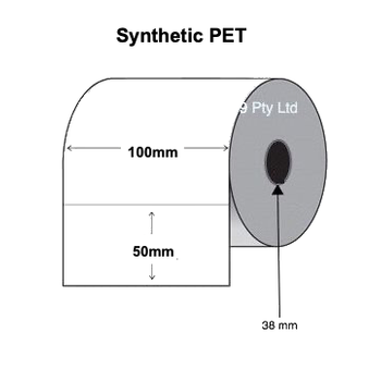 Thermal Transfer Asset Labels 100mm x 50mm (2 Rolls of 1,000) Synthetic PET 