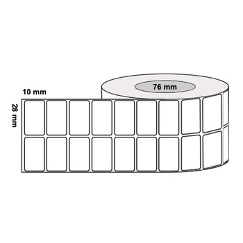 L11385 28mm x 10mm Thermal Transfer Poly Labels Permanent 76mm Core (2 Rolls of 20,000) 