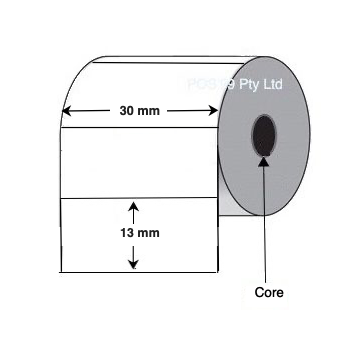 Thermal Transfer Labels 30mm x 13mm (4 Rolls of 1,000) White Mylar Asset Labels