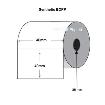 Synthetic BOPP Thermal Transfer Asset Labels 40mm x 40mm (Rolls of 1,000)