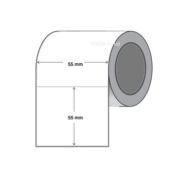 Thermal Transfer Labels 55mm x 55mm x 76mm (2 Rolls Of 2,000) White Mylar Asset Labels