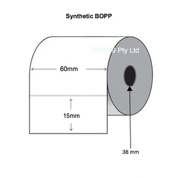 Synthetic BOPP Thermal Transfer Asset Labels 60mm x 15mm (Rolls of 1,000)