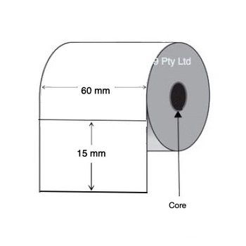 Polyester (PET) Thermal Transfer Asset Labels 60mm x 15mm (Rolls of 1,000)