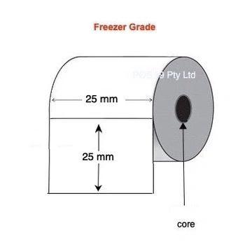 Direct Thermal Labels 25mm x 25mm (4 Rolls of 2,000) Freezer Grade