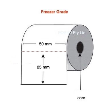 Direct Thermal Labels 50mm x 25mm (4 Rolls of 2,000) Freezer Grade